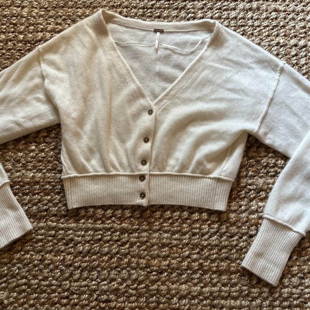 Cropped Free People Cardi Cashmere Cardigan